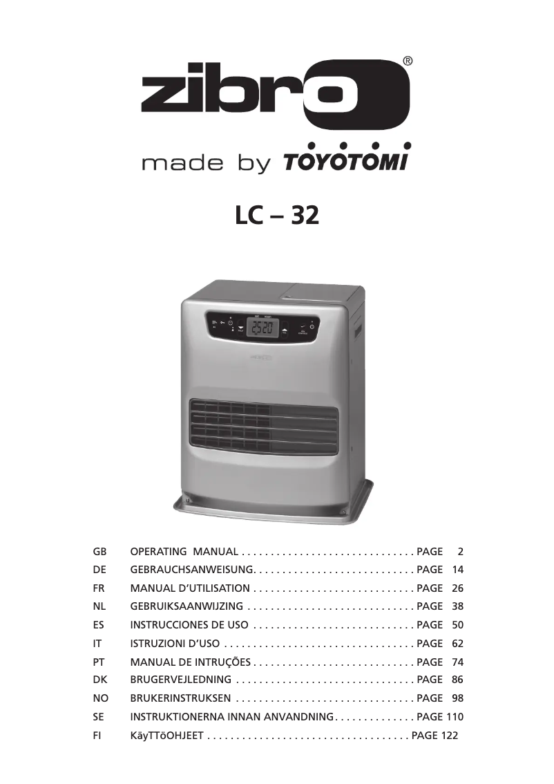 Page 1 de la notice Manuel utilisateur Zibro LC 32