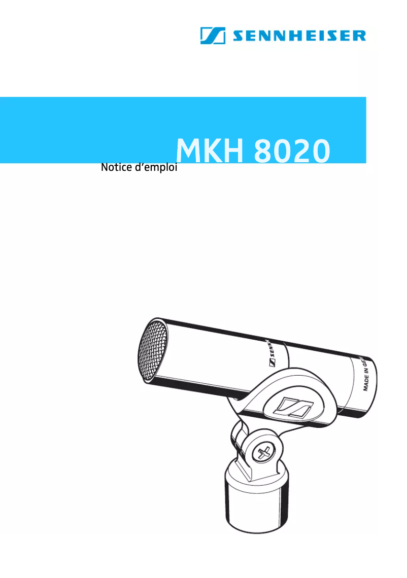 Image de la première page du manuel de l'appareil MKH 8020