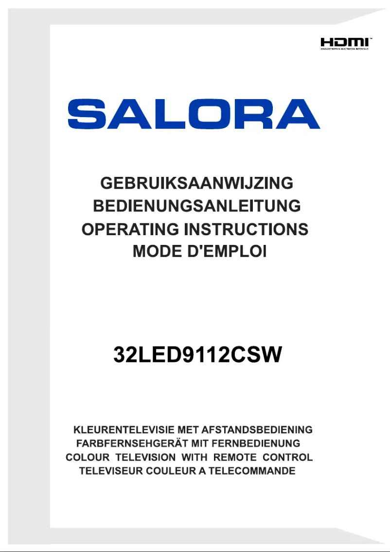 Page 1 de la notice Manuel utilisateur Salora 32LED9112CSW