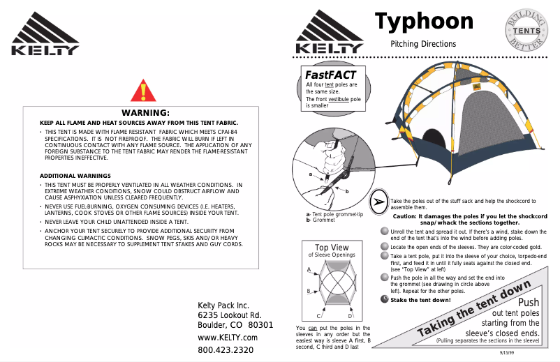 Image de la première page du manuel de l'appareil Typhoon 2
