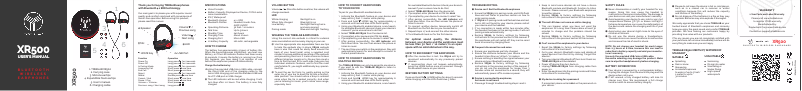 Image de la première page du manuel de l'appareil XR500