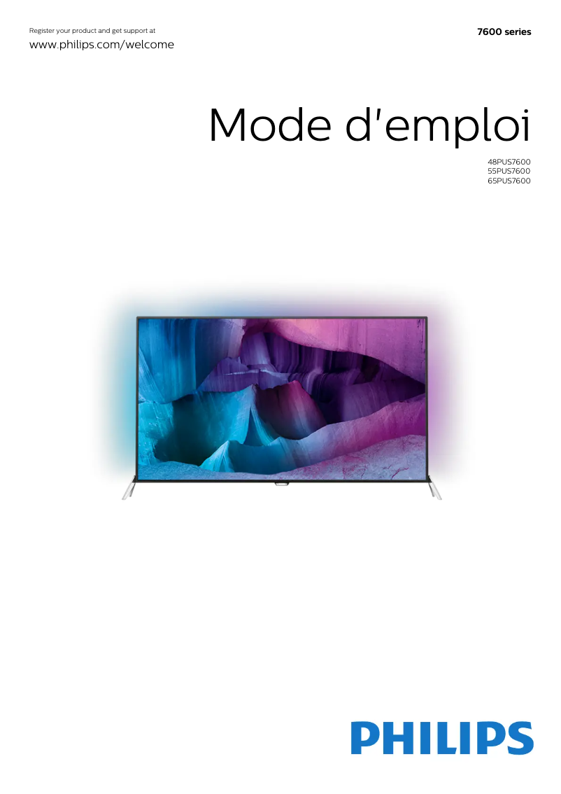 Page 1 of the manual User Manual Philips 55PUS7600