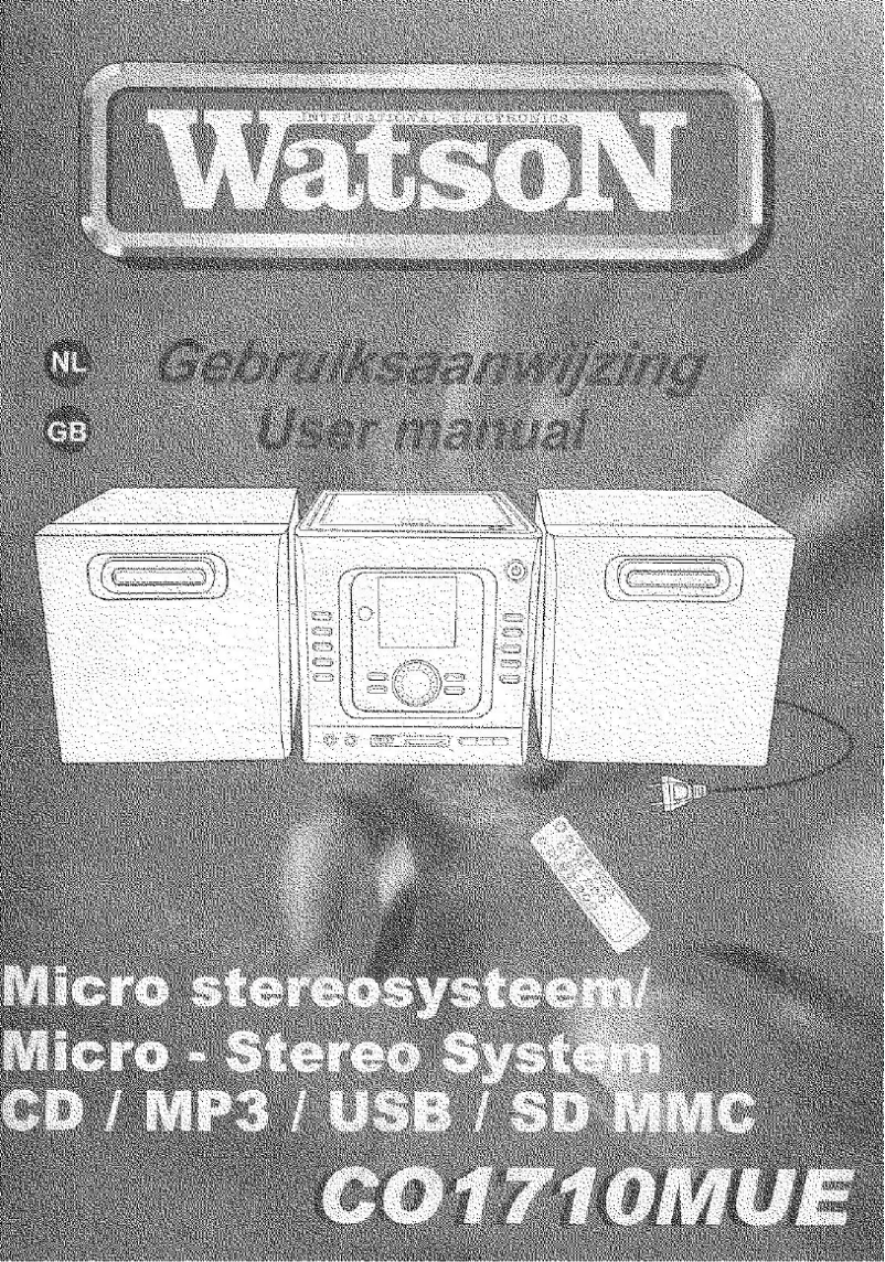 Page 1 de la notice Manuel utilisateur Watson CO1710MUE