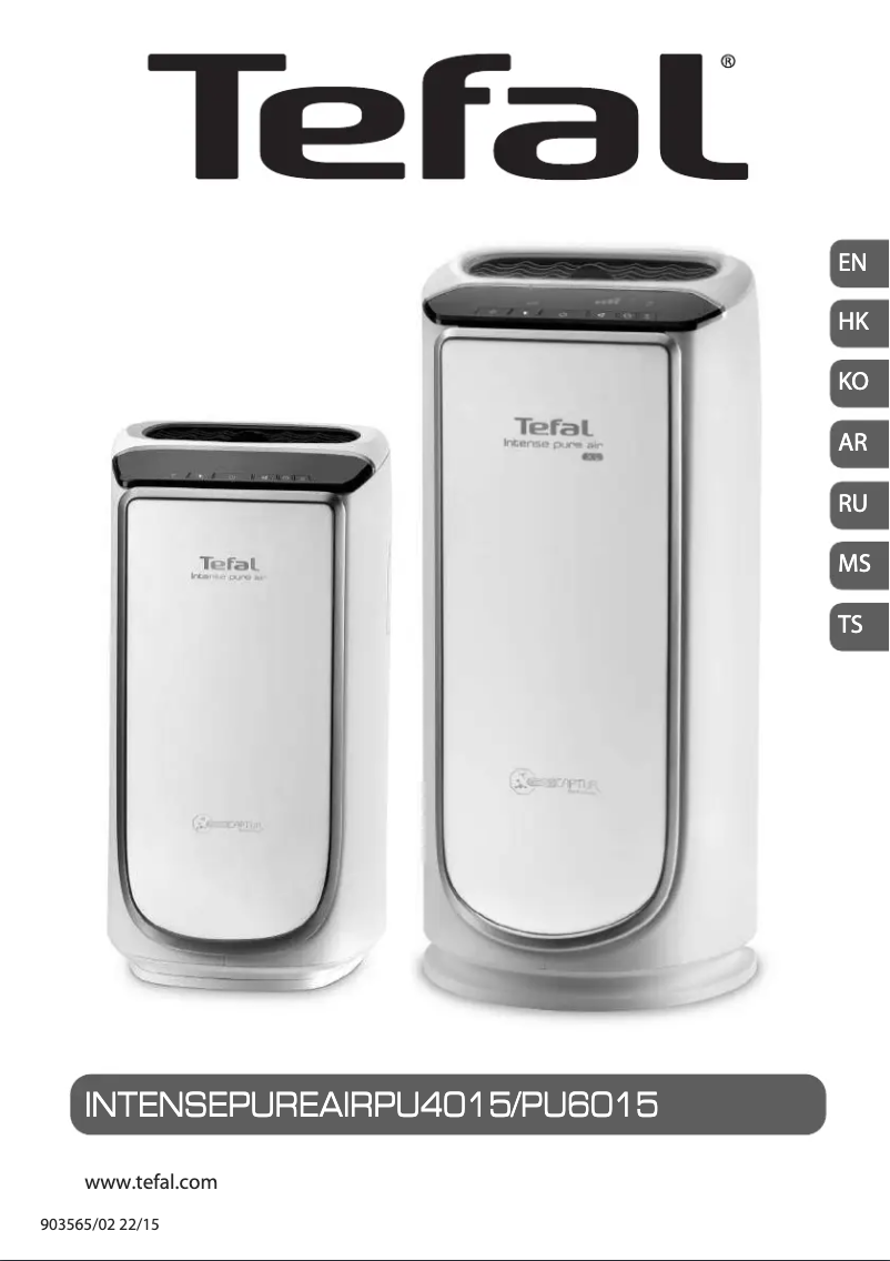 Page n°1 - Manuel utilisateur Tefal Intense Pure Air PU4015