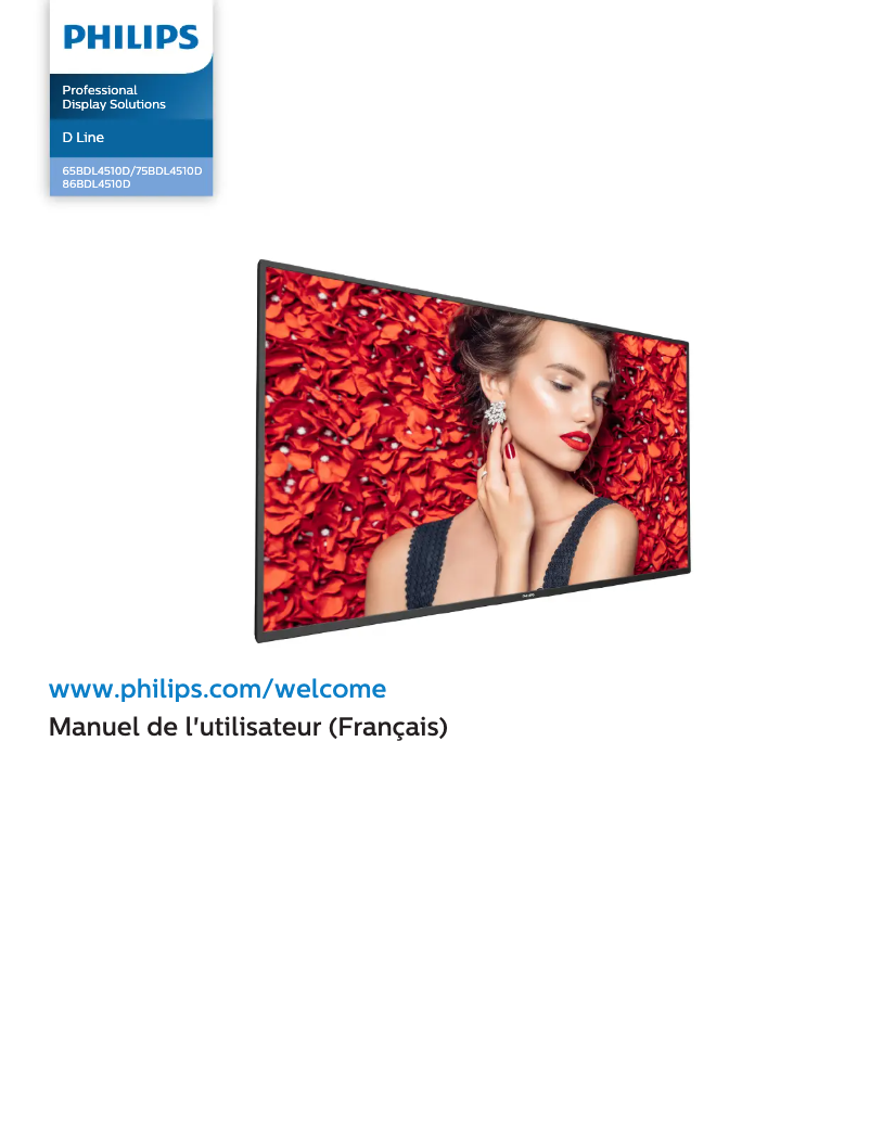 Page n°1 - Manuel utilisateur Philips 86BDL4510D