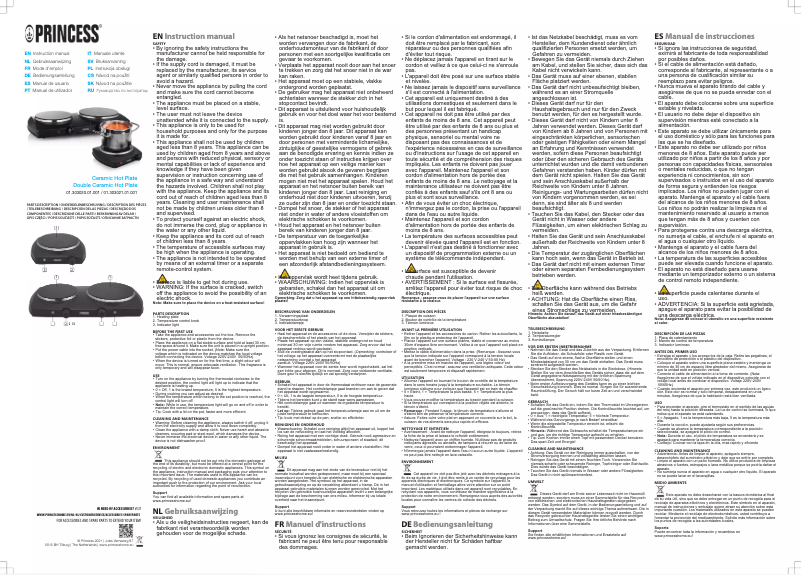 Image de la première page du manuel de l'appareil Ceramic Hot Plate 303020