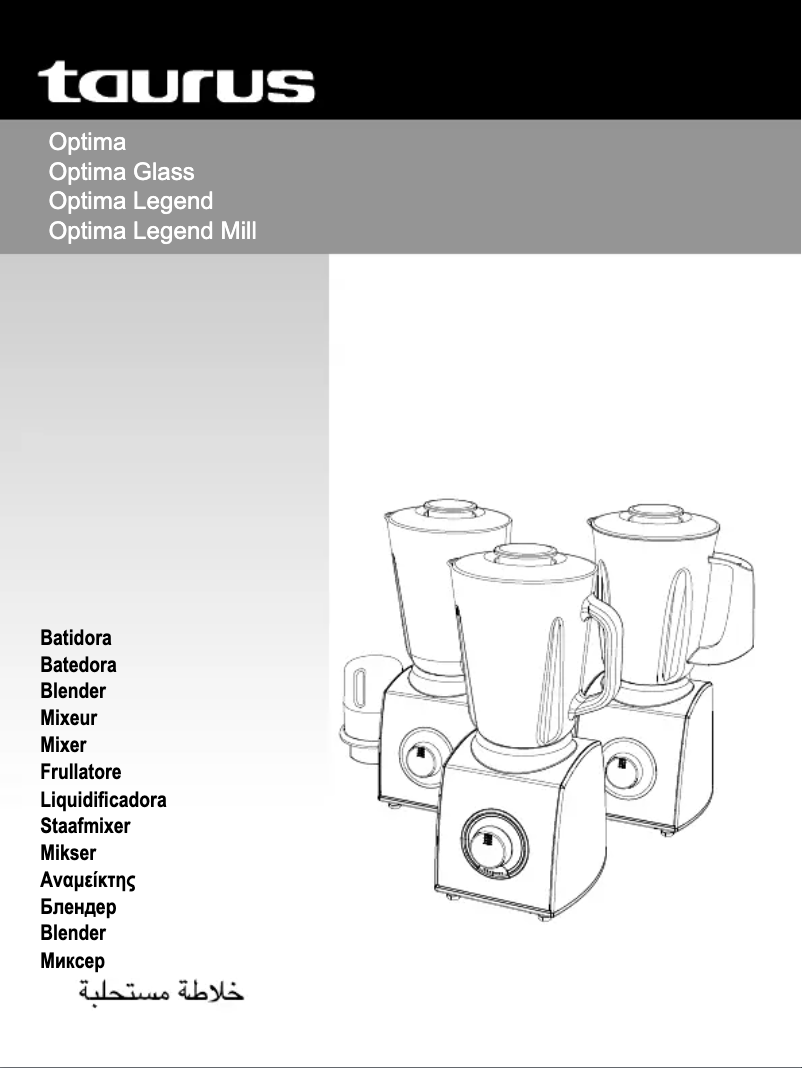Page 1 de la notice Manuel utilisateur Taurus Optima Legend