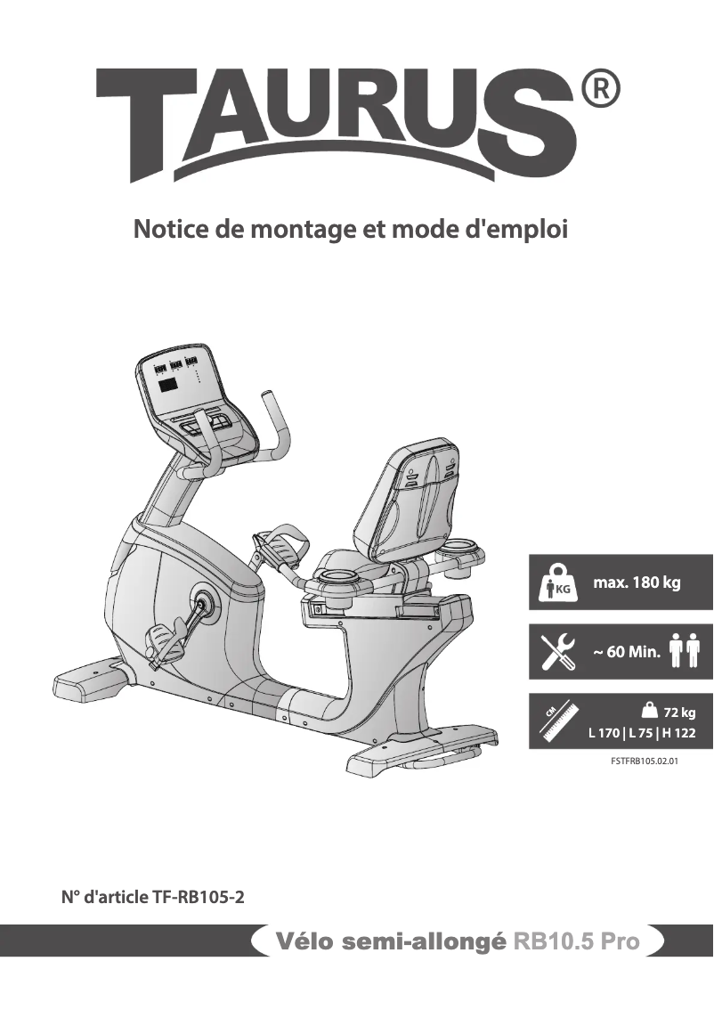 Image de la première page du manuel de l'appareil RB10.5 Pro