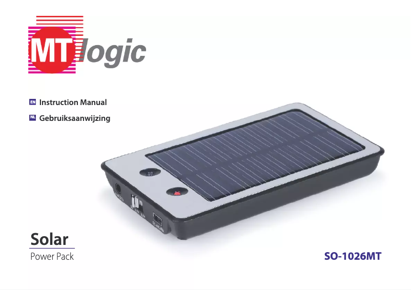 Page 1 de la notice Manuel utilisateur MT Logic SO-1026MT