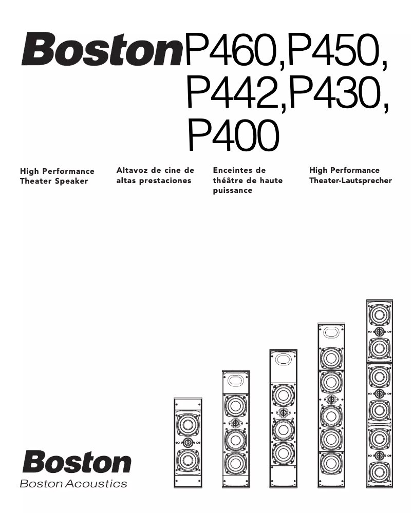 Page 1 de la notice Manuel utilisateur Boston Acoustics P450