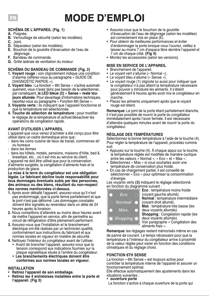 Image de la première page du manuel de l'appareil WHE3133FM