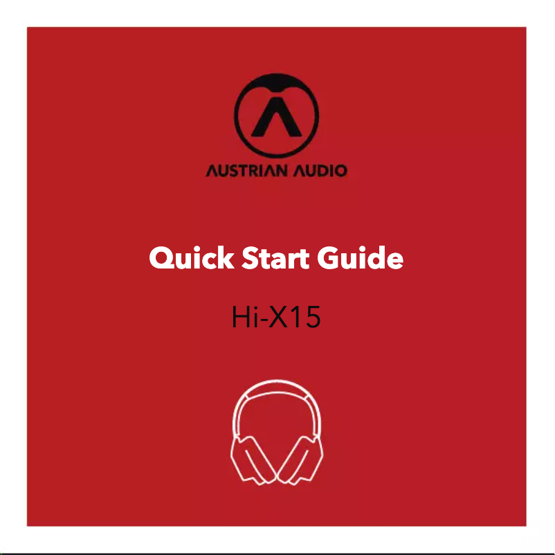 Page 1 de la notice Manuel utilisateur Austrian Audio Hi-X15