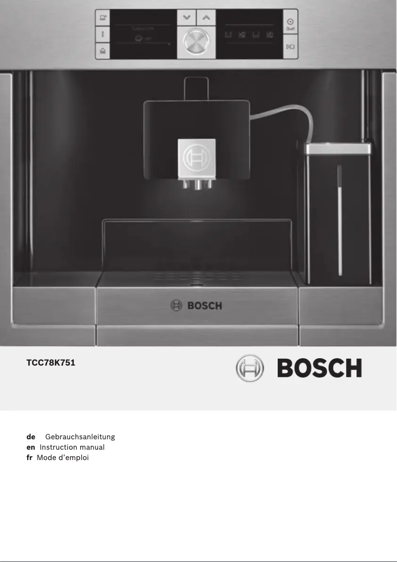 Page 1 de la notice Manuel utilisateur Bosch TCC78K751B