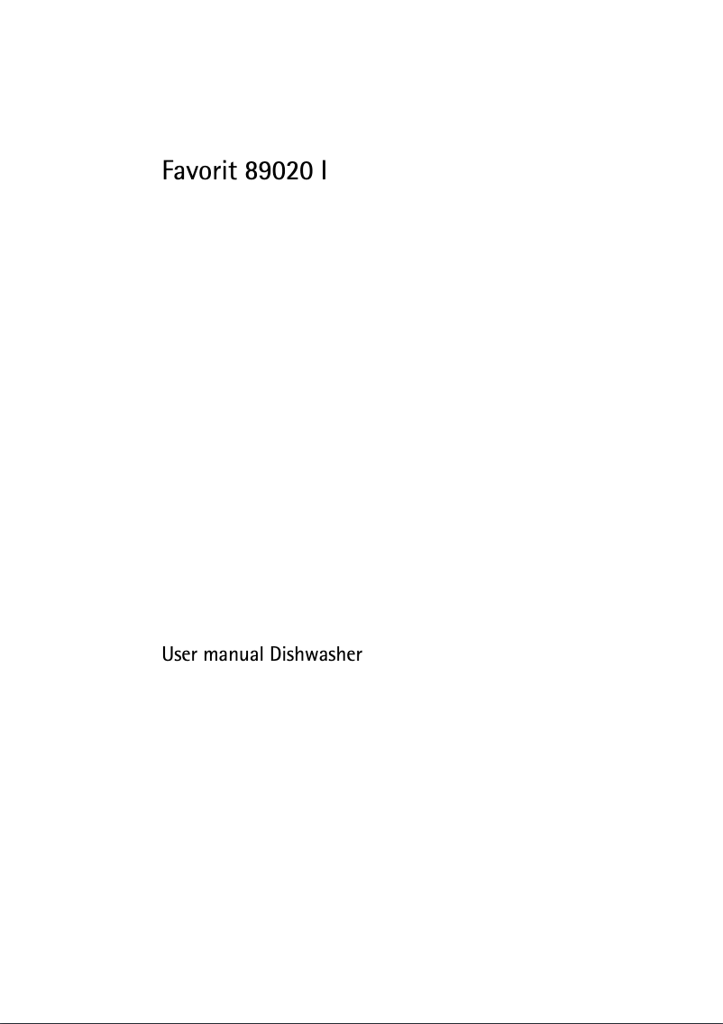 Image de la première page du manuel de l'appareil F89020IM