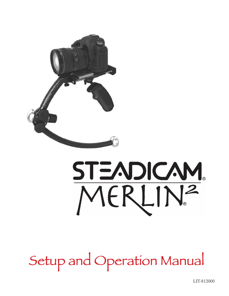 Image de la première page du manuel de l'appareil Steadicam Merlin 2