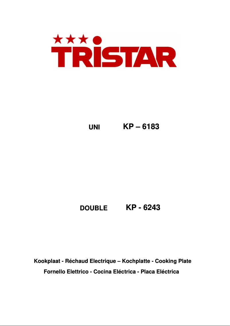 Page 1 de la notice Manuel utilisateur TriStar KP 6183