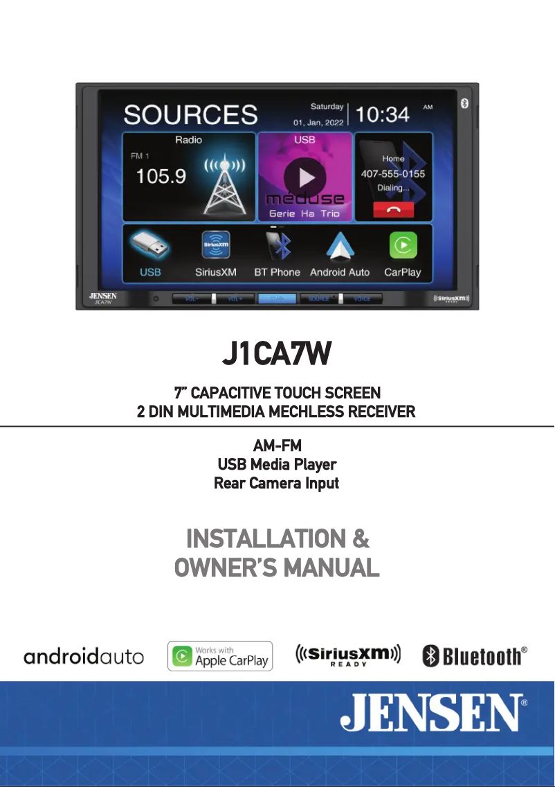 Page 1 de la notice Manuel utilisateur Jensen J1CA7W