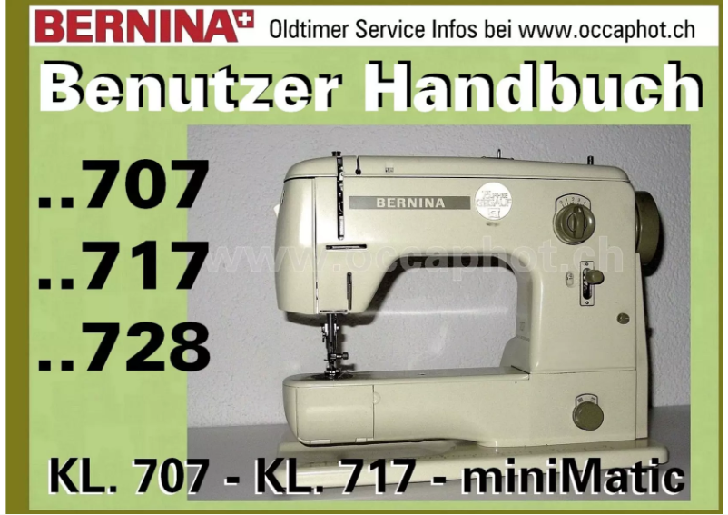 Page 1 de la notice Manuel utilisateur Bernina 717