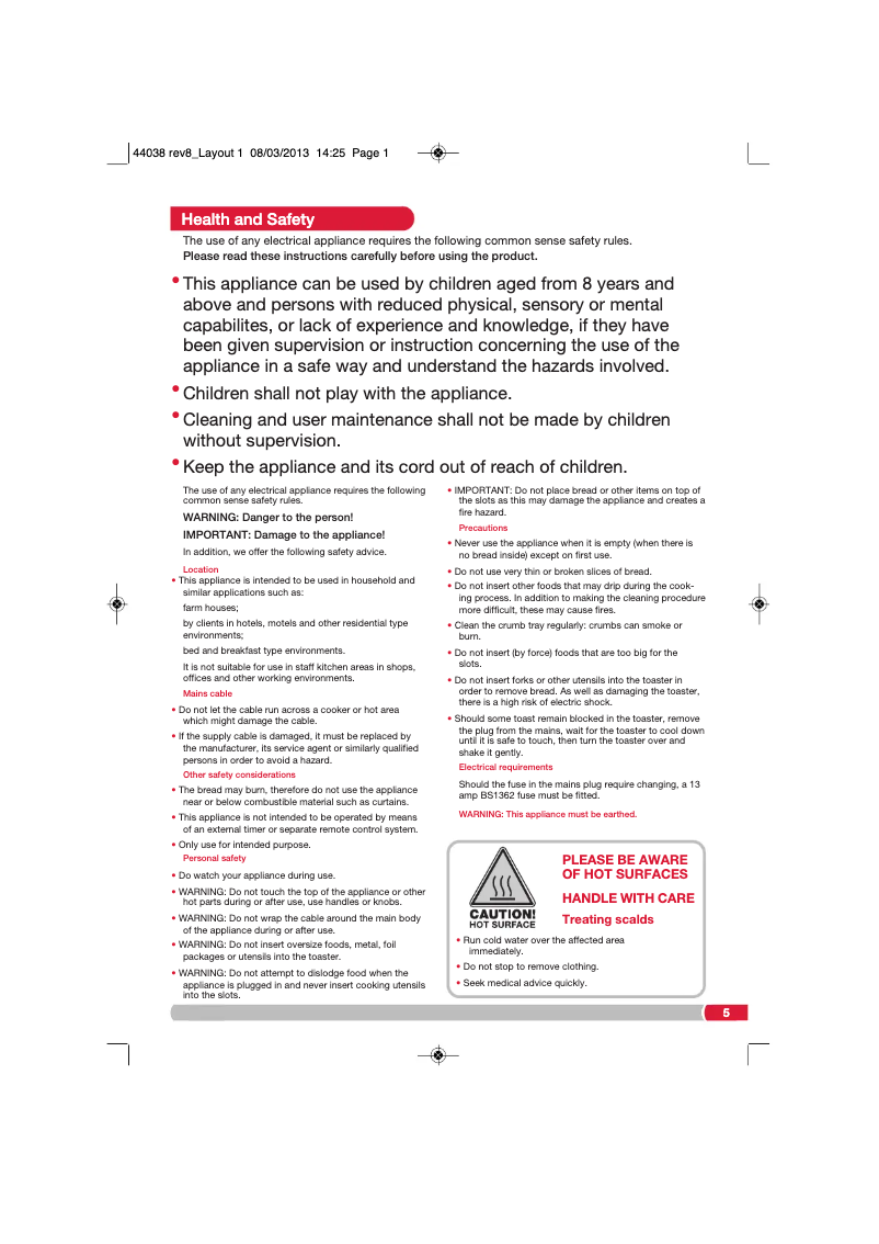 Page 1 de la notice Manuel utilisateur Morphy Richards Accents 242000