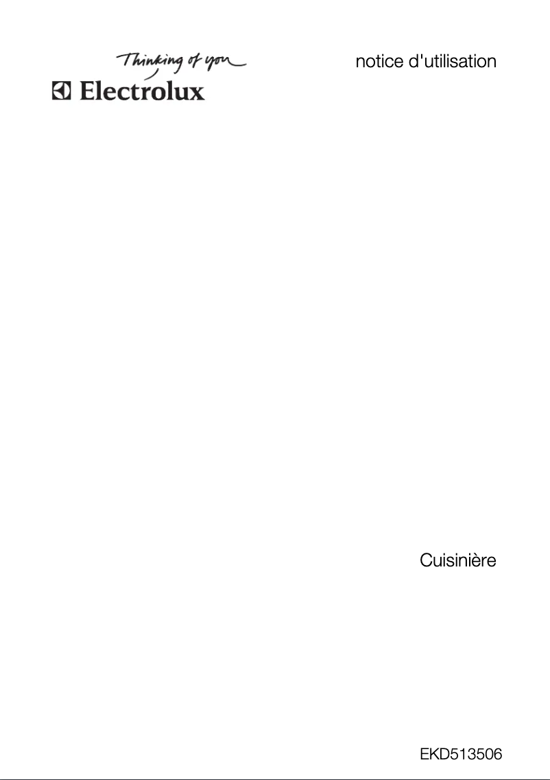 Image de la première page du manuel de l'appareil EKD513506X