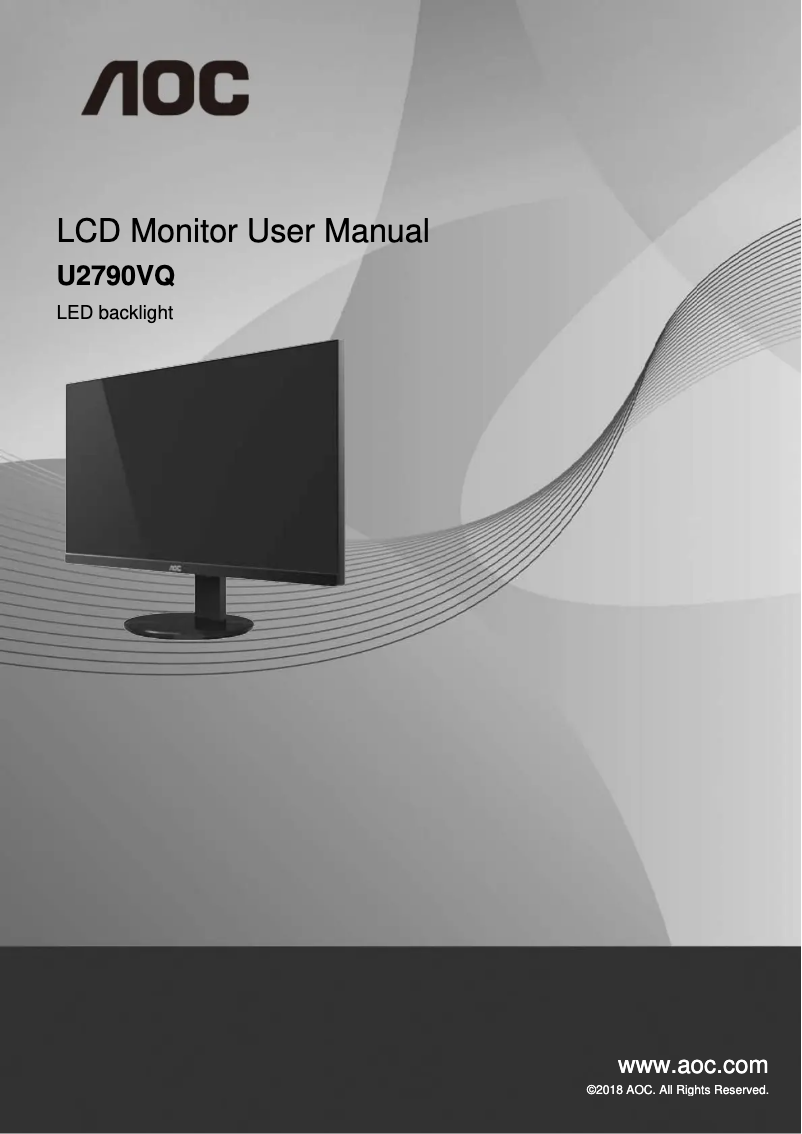 Page n°1 - Manuel utilisateur AOC U2790VQ
