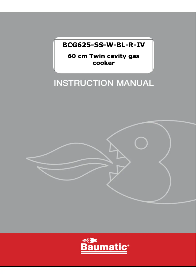 Page 1 of the manual User Manual Baumatic BCG625BL