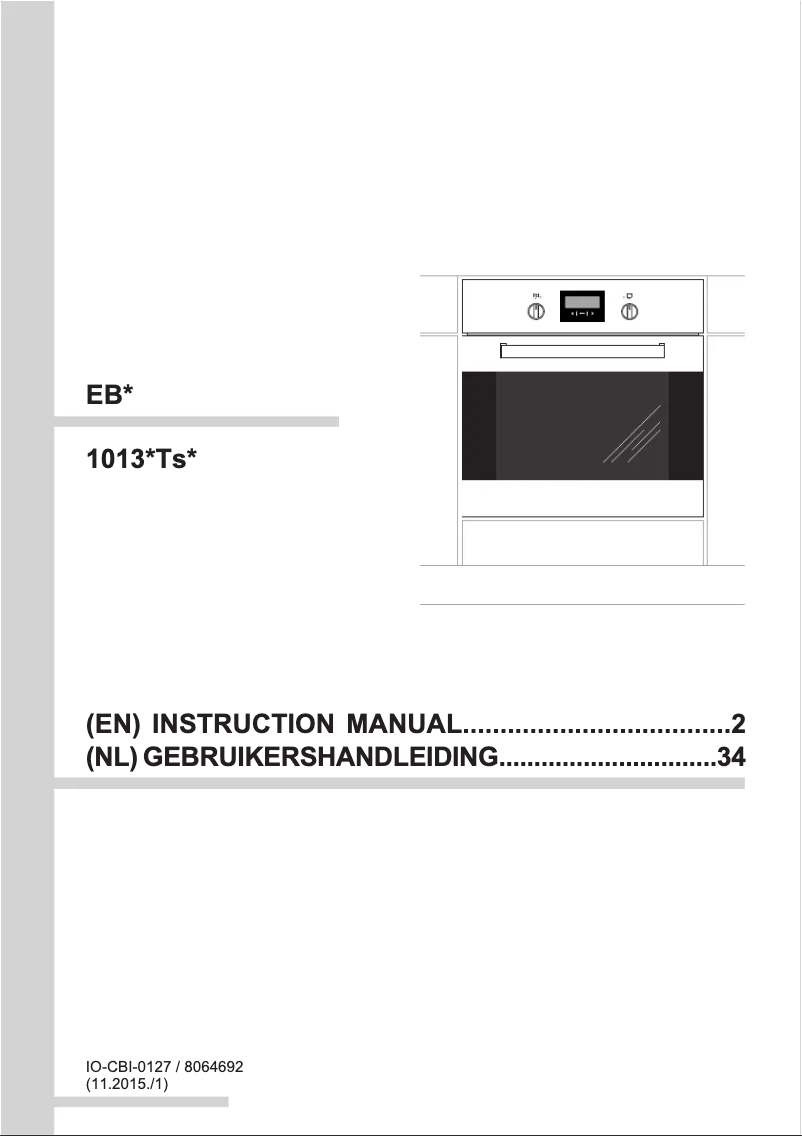 Page n°1 - Manuel utilisateur Amica EB 13584 E