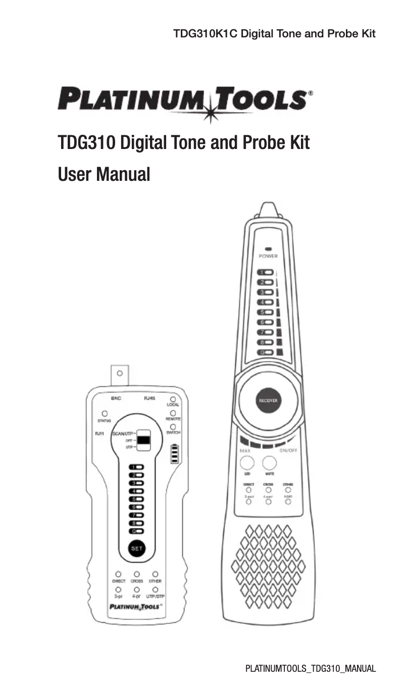 Image de la première page du manuel de l'appareil TDG310K1C