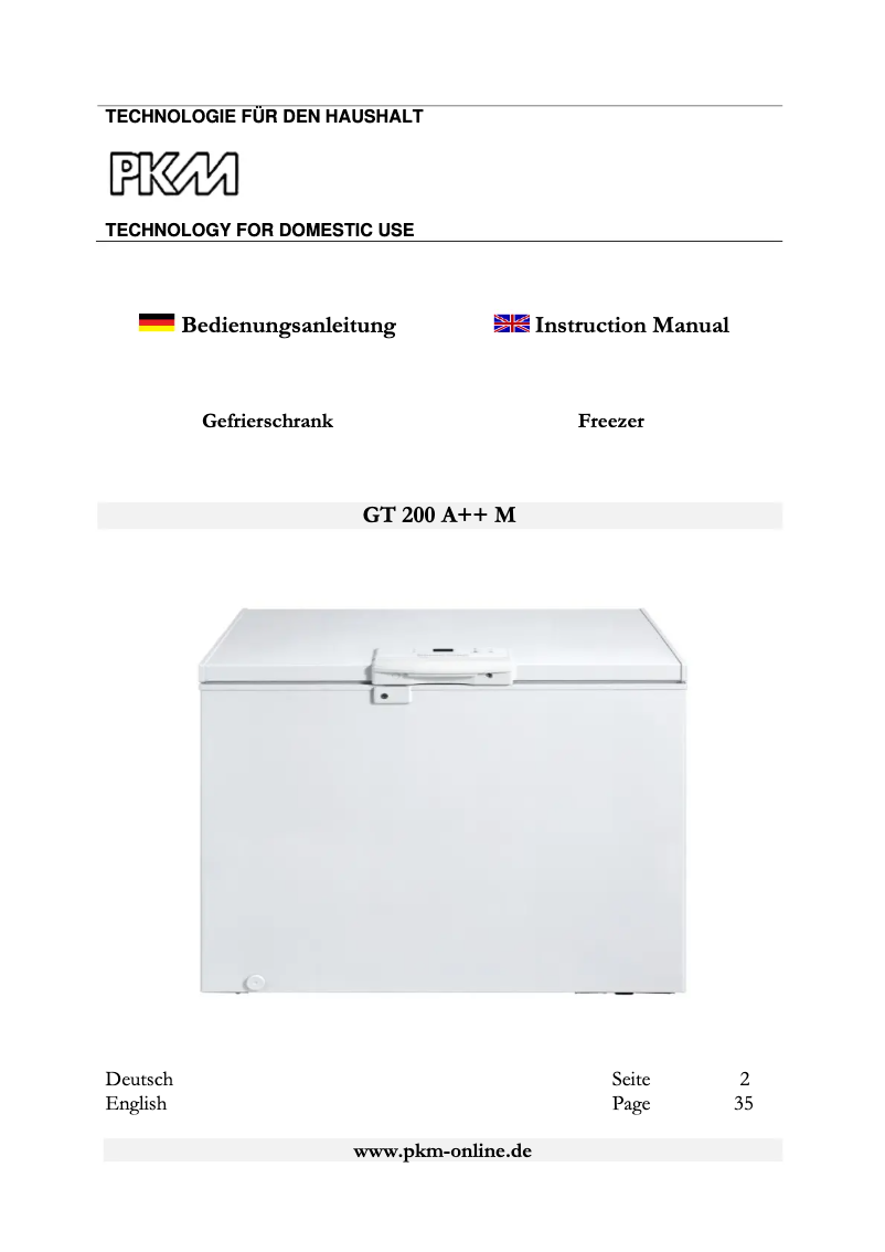 Page 1 of the manual User Manual PKM GT 200A++M