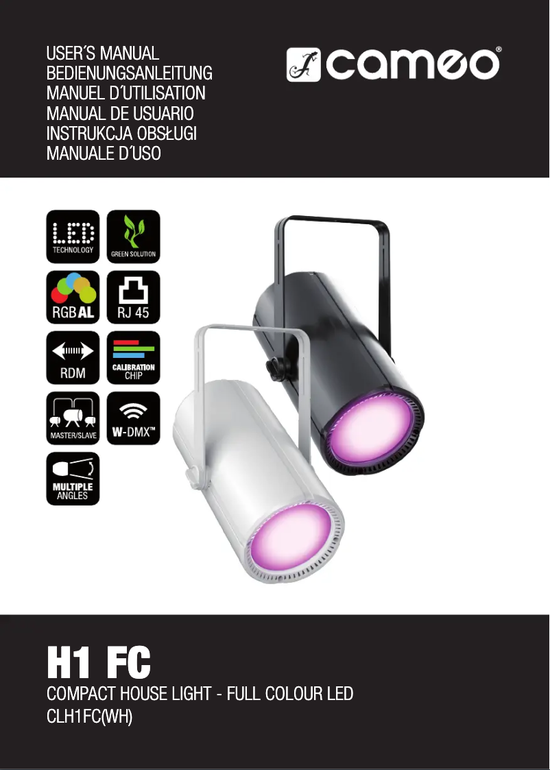 Page n°1 - Manuel utilisateur Cameo H1 FC