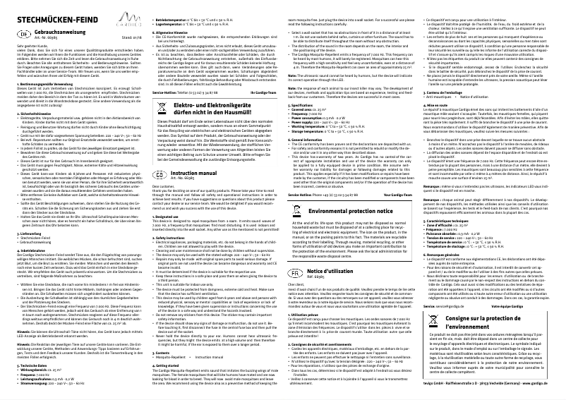 Page 1 of the manual User Manual Gardigo 66985