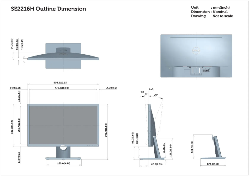 Page n°1 - Manuel utilisateur Dell SE2216HV