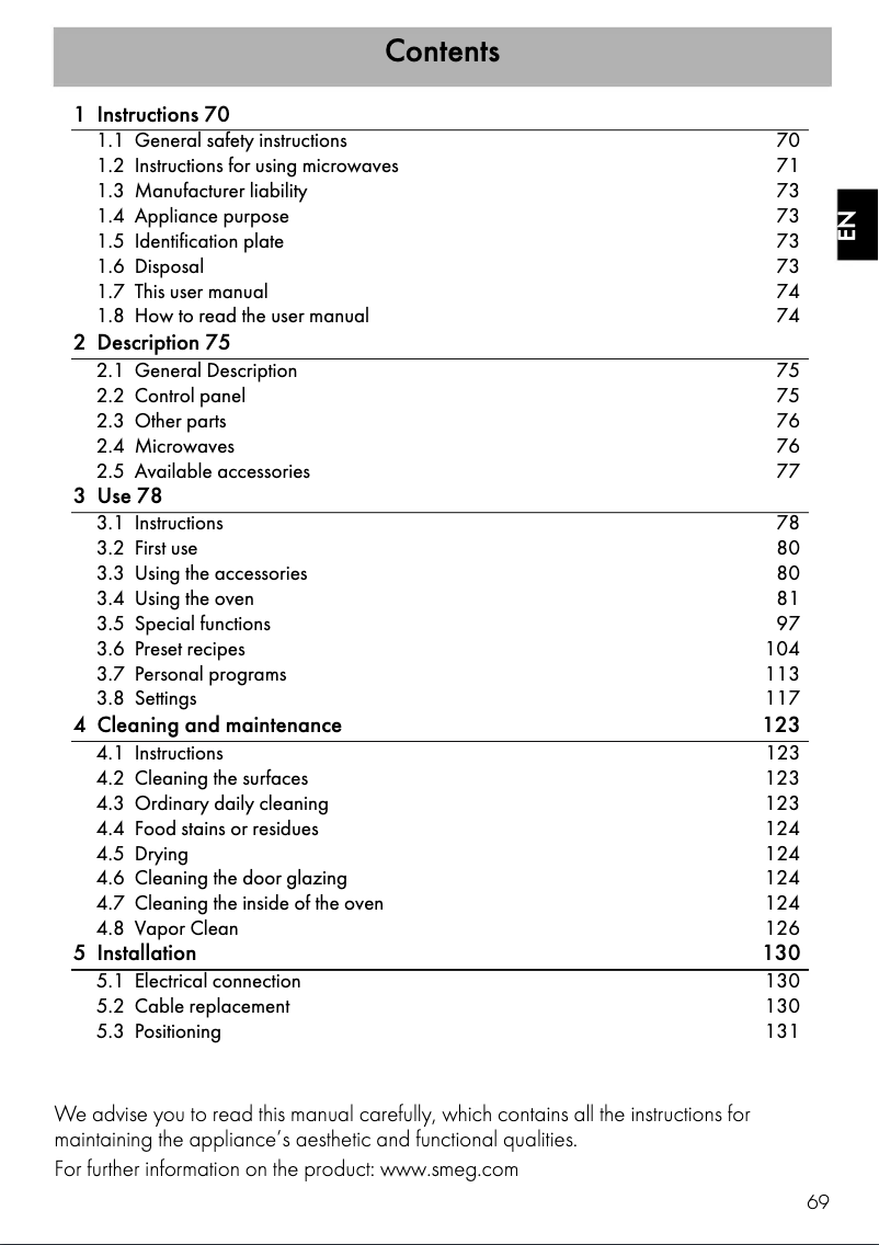 Page n°1 - Brochure Smeg SF4604PMCNX