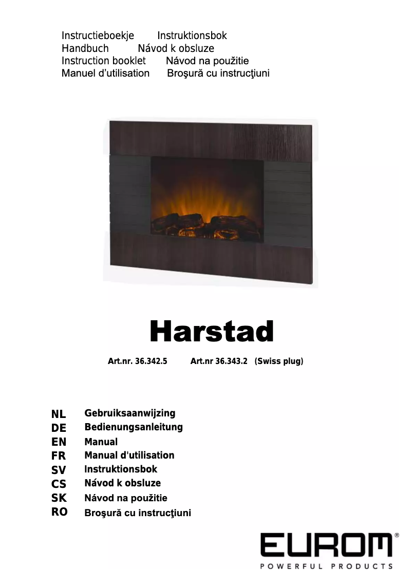 Página 1 del manual Manual de usuario Eurom Harstad