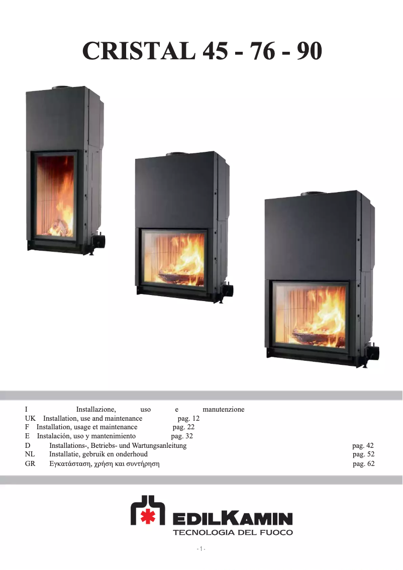 Image de la première page du manuel de l'appareil CRISTAL