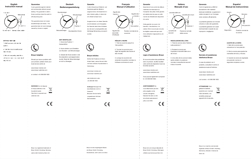 Page n°1 - Manuel utilisateur Braun BN0021G