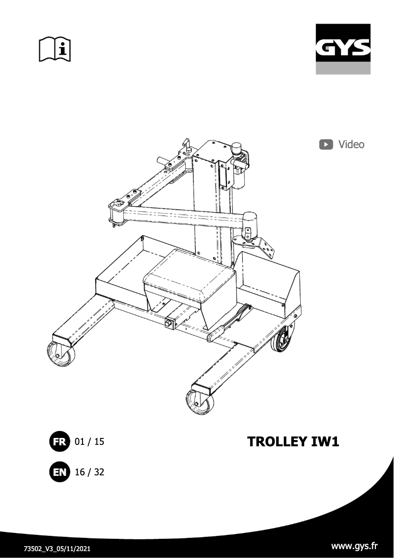 Page n°1 - Manuel utilisateur GYS Trolley IW1