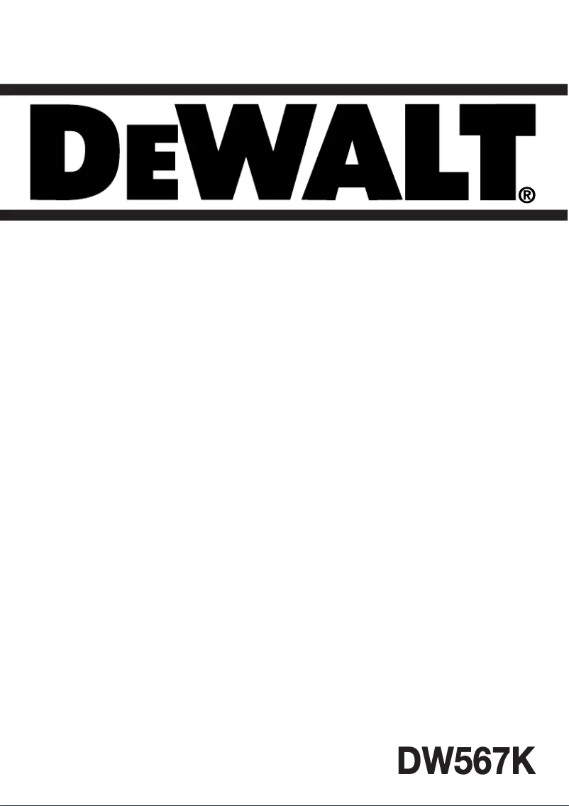 Page 1 de la notice Manuel utilisateur DeWalt DW567
