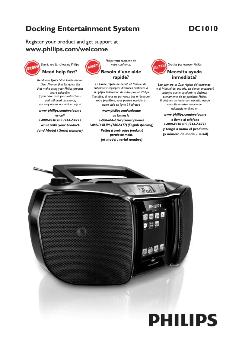 Imagen de la primera página del manual del dispositivo DC1010