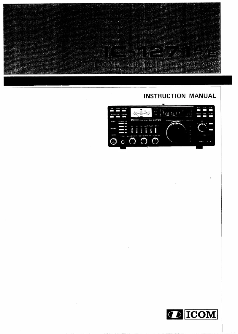 Page n°1 - Manuel utilisateur ICOM IC-1271A