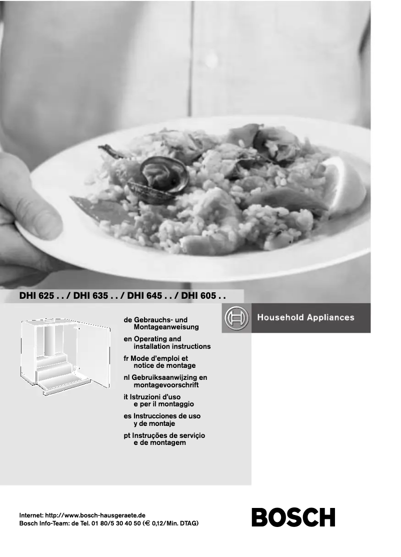 Page 1 de la notice Manuel utilisateur Bosch DHI645H
