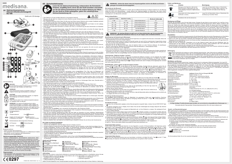 Página 1 del manual Manual de usuario Medisana BU 586