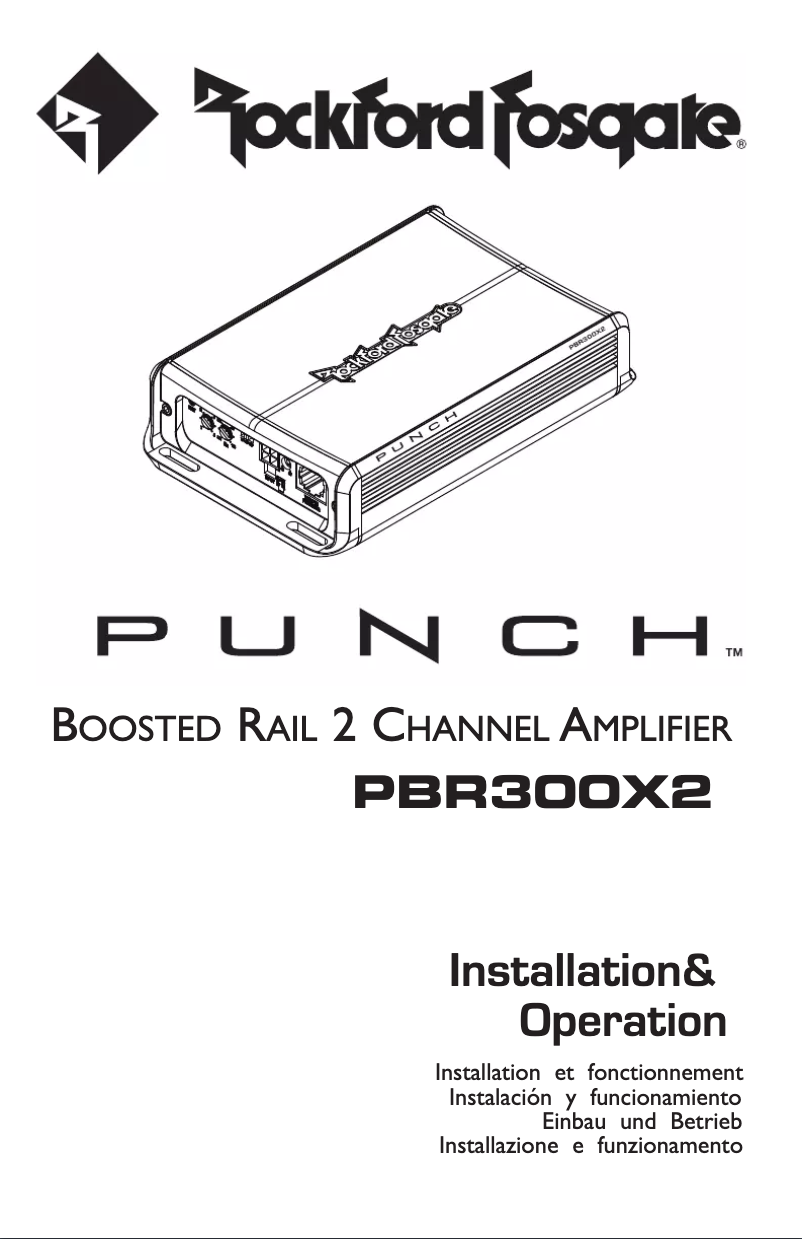 Page 1 de la notice Manuel d'utilisation et d'entretien Rockford Fosgate Punch PBR300X2