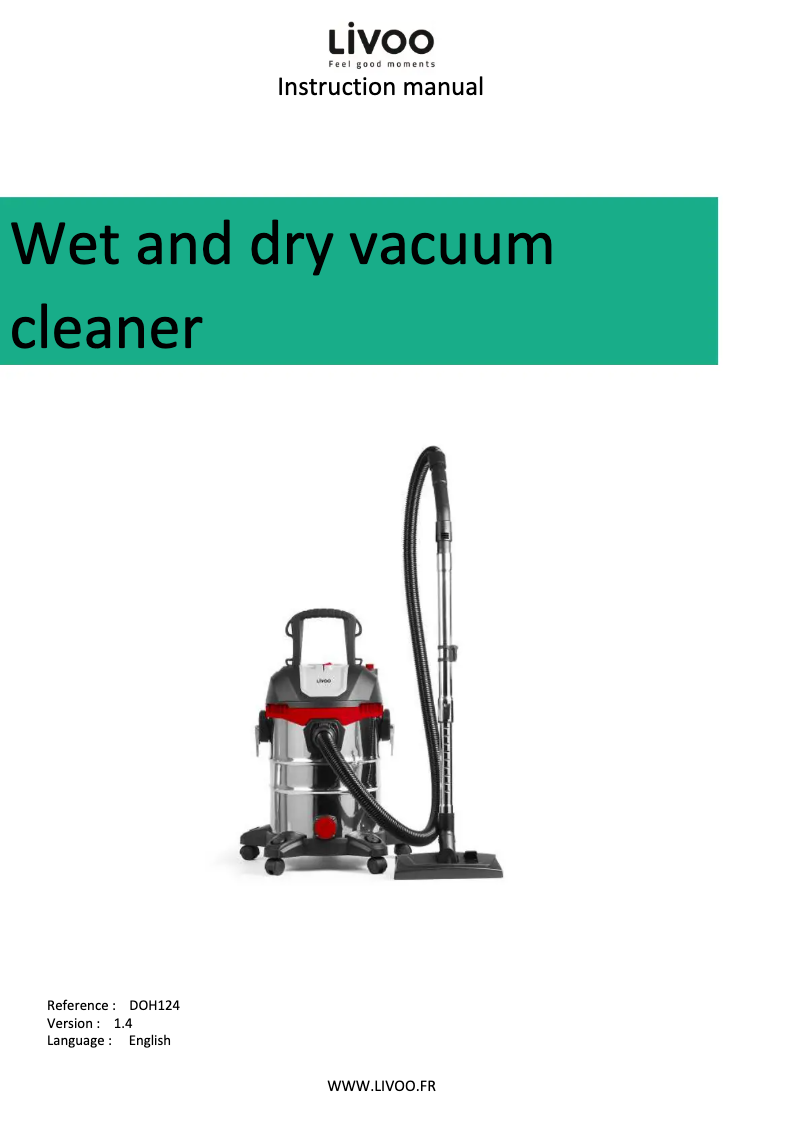 Image de la première page du manuel de l'appareil DOH124