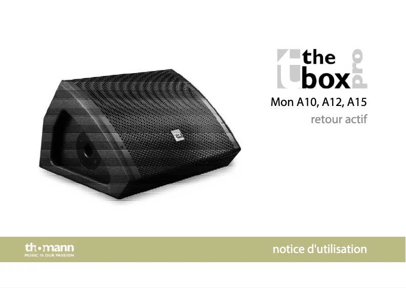 Page 1 de la notice Manuel utilisateur The Box Pro Mon A15