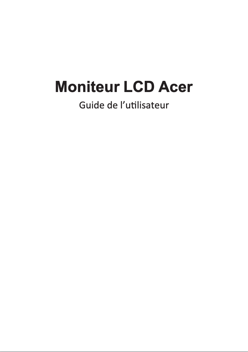 Image de la première page du manuel de l'appareil XZ271P3
