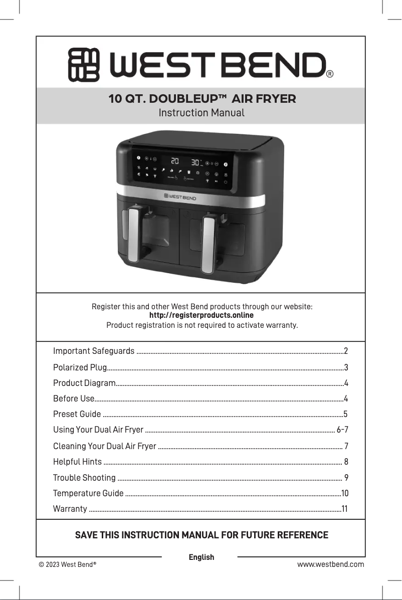 Image de la première page du manuel de l'appareil AFWB10BK13