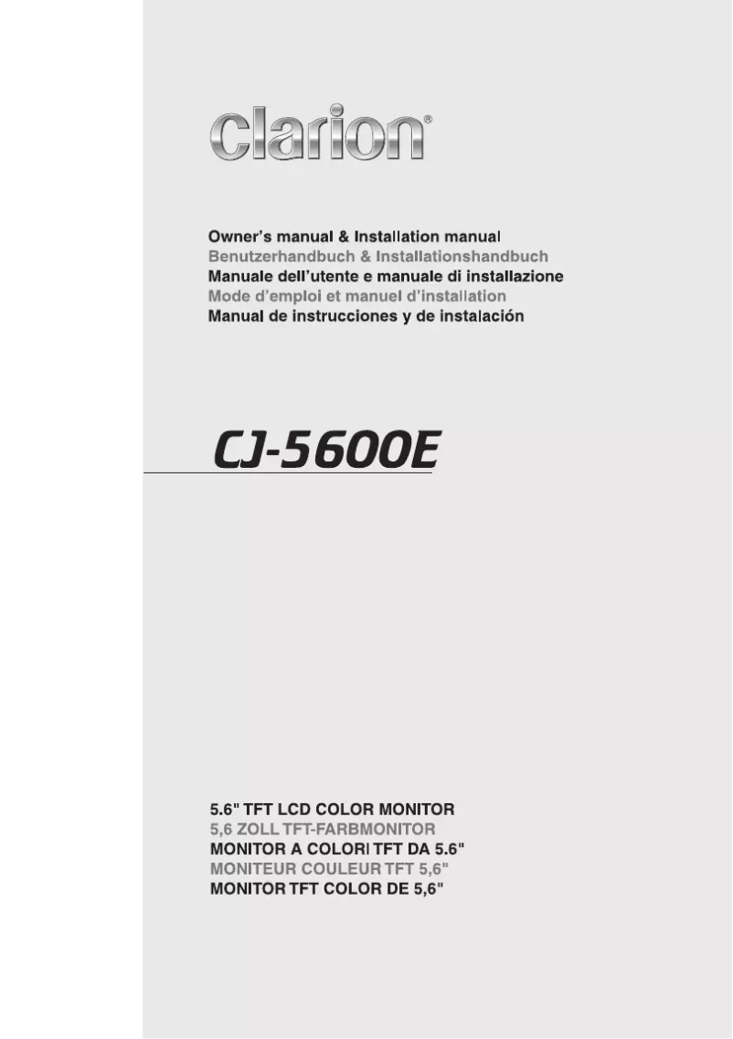 Page 1 de la notice Manuel utilisateur Clarion CJ-5600E