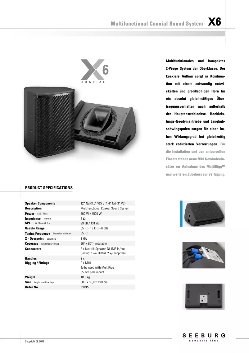 Page n°1 - Manuel utilisateur Seeburg X6