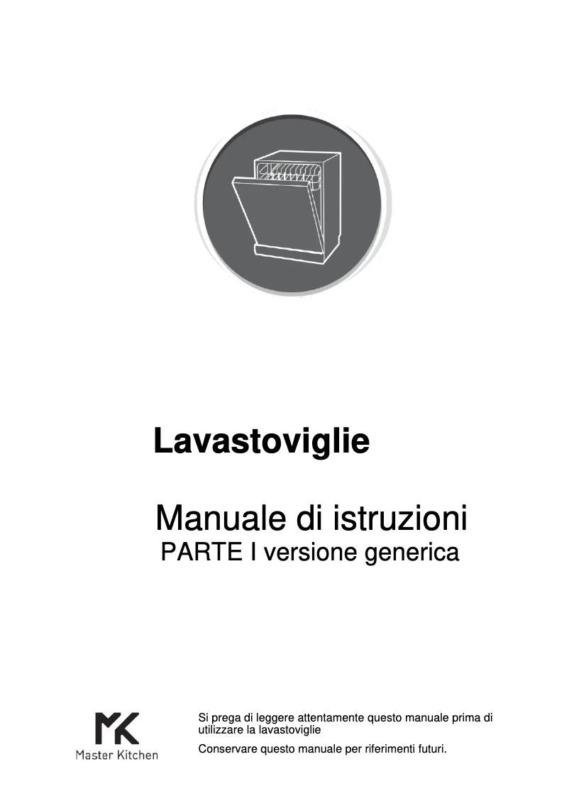 Page 1 de la notice Manuel utilisateur Master Kitchen MKDW FI609314 EHP C